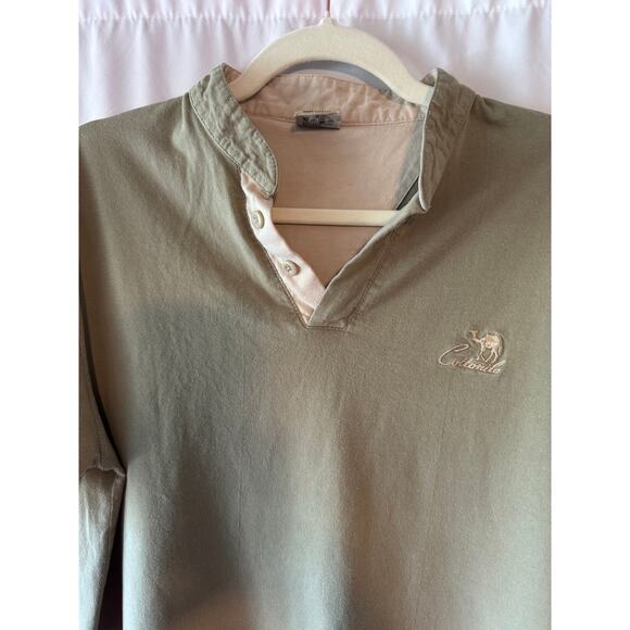 Camel Embroidered Shirt XL - Made in Egypt - Vintage Style Cotton Polo - Picture 5 of 9